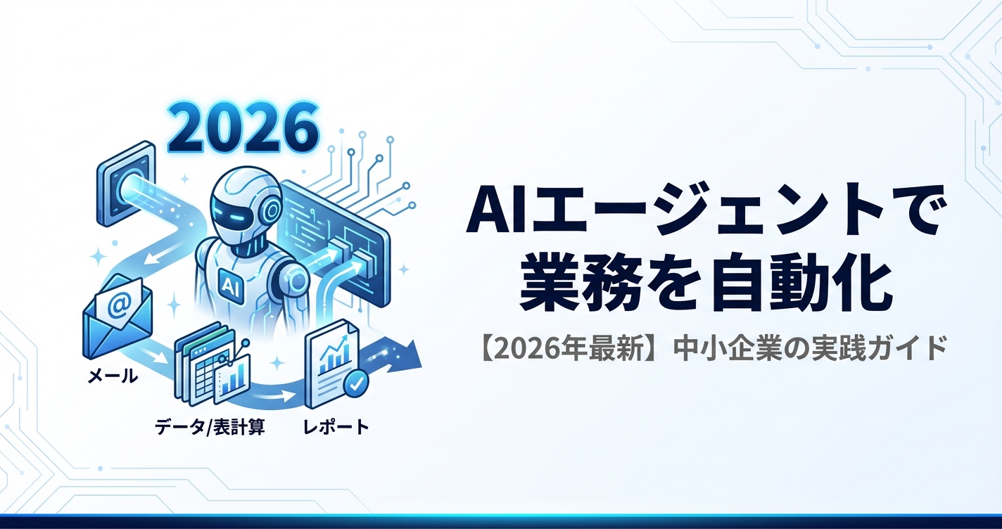 AIエージェントで業務を自動化する方法【2026年最新】中小企業の実践ガイド