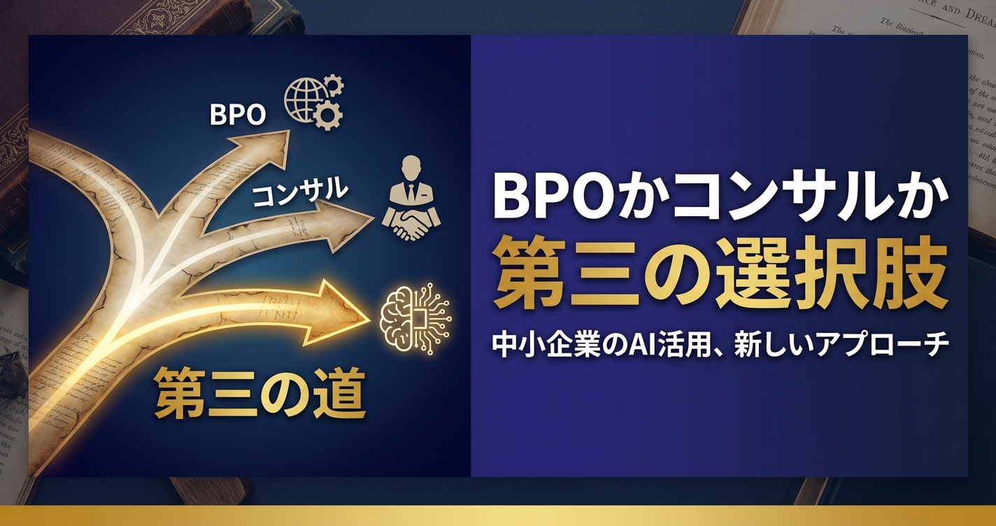 中小企業のAI活用、BPOかコンサルか——「第三の選択肢」が必要な理由