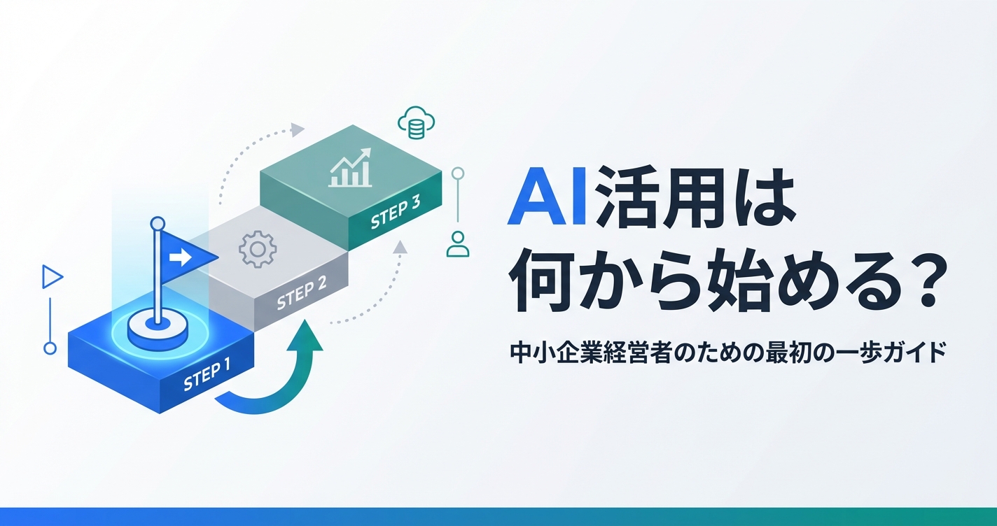 AI活用は何から始める？中小企業経営者のための最初の一歩ガイド