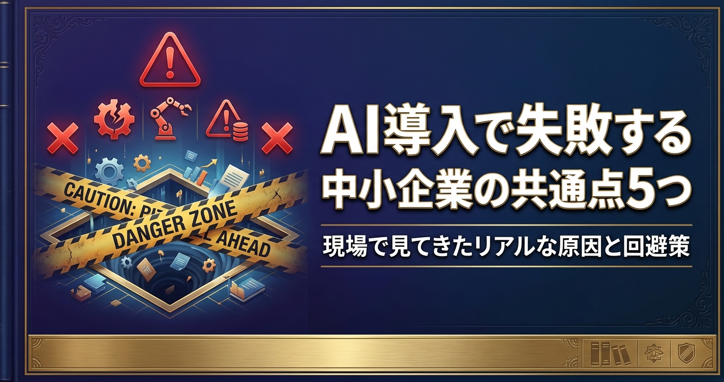 AI導入で失敗する中小企業の共通点5つ——現場で見てきたリアルな原因と回避策