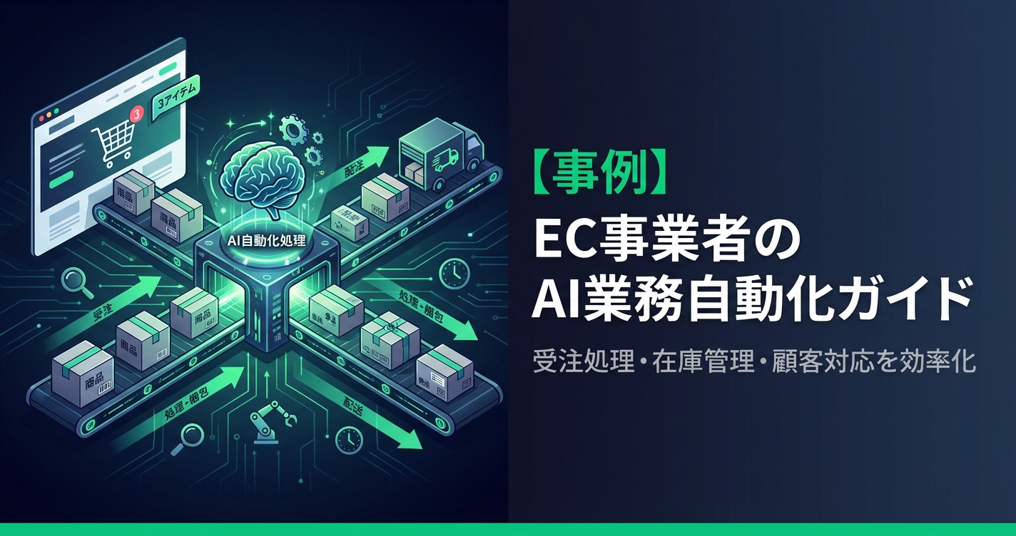 EC事業者のAI業務自動化ガイド｜受注処理・在庫管理・顧客対応を効率化