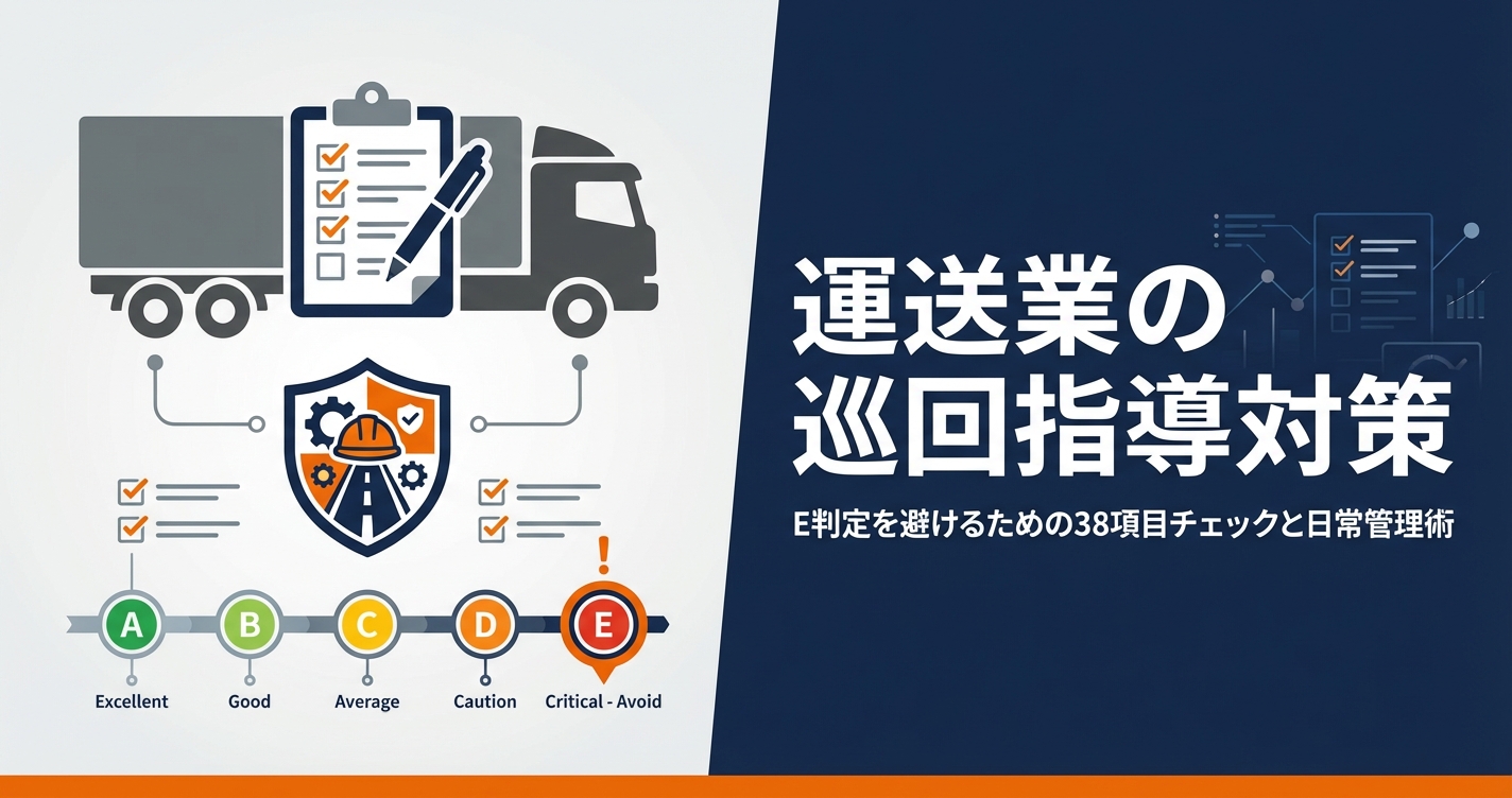 運送業の巡回指導対策｜E判定を避けるための38項目チェックと日常管理術