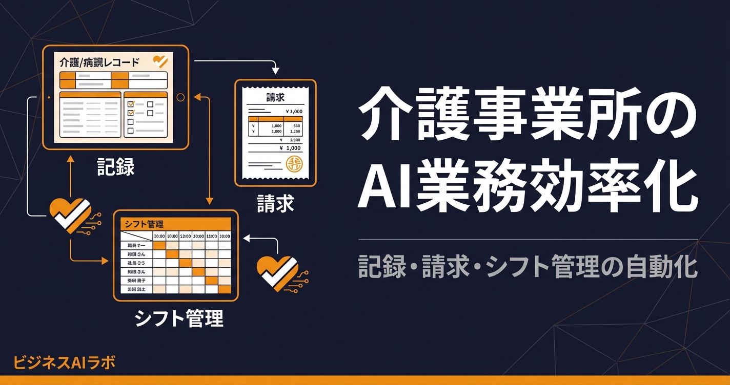介護事業所のAI業務効率化｜記録・請求・シフト管理の自動化ガイド