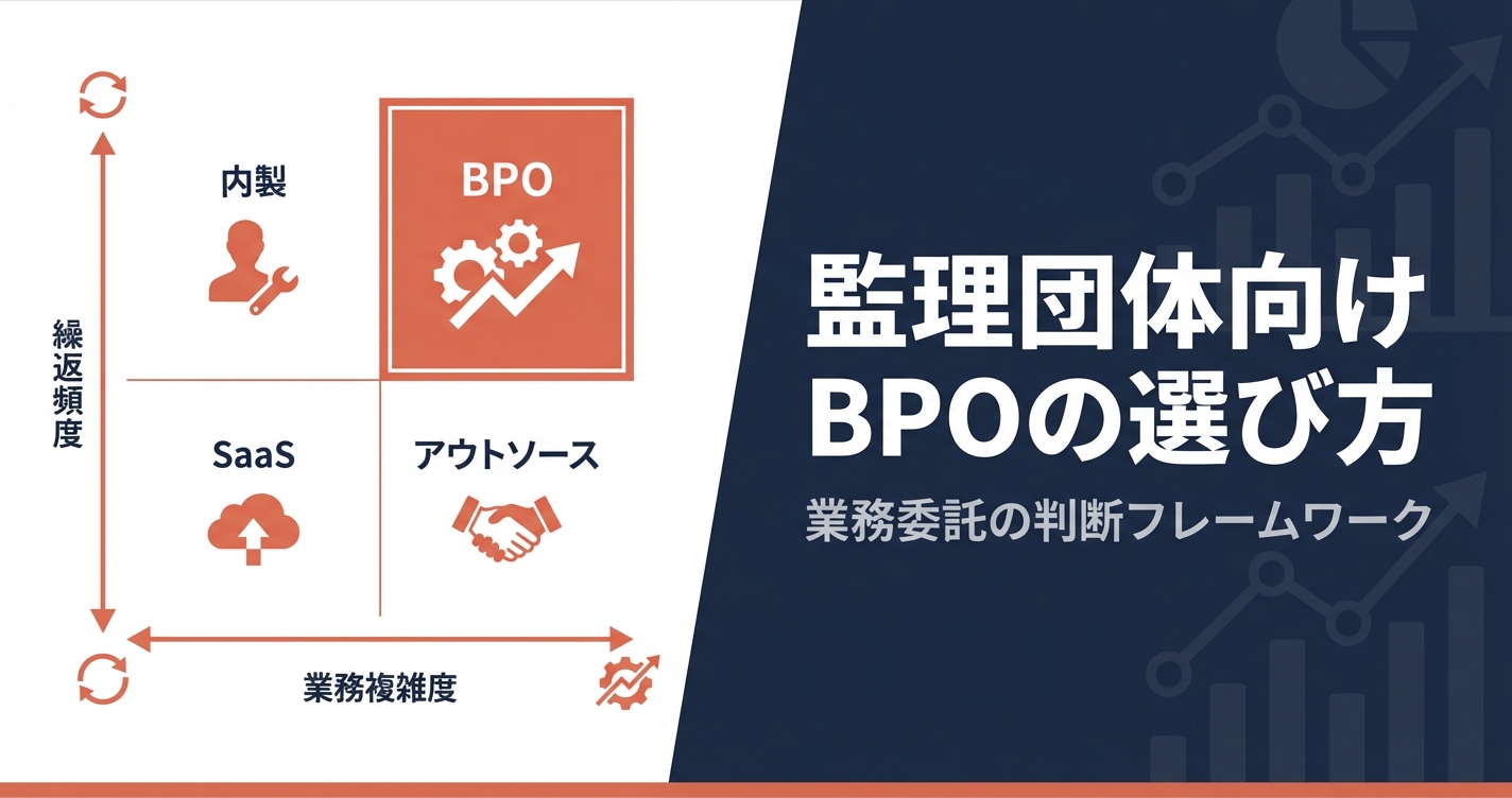 監理団体向けBPOサービスの選び方｜SaaSとの使い分け判断フレームワーク