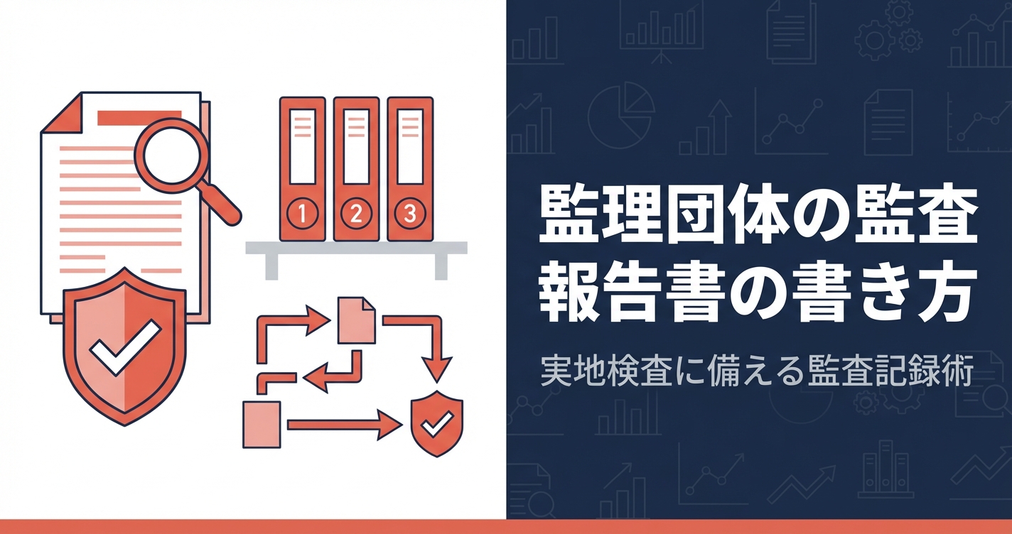 監理団体の監査報告書の書き方｜実地検査で指摘されないための作成ポイント