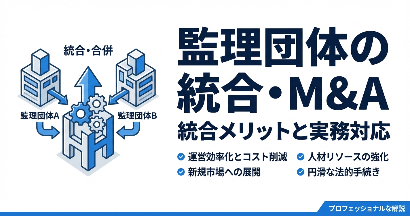 監理団体の統合・M&A・事業承継｜小規模団体が生き残る選択肢