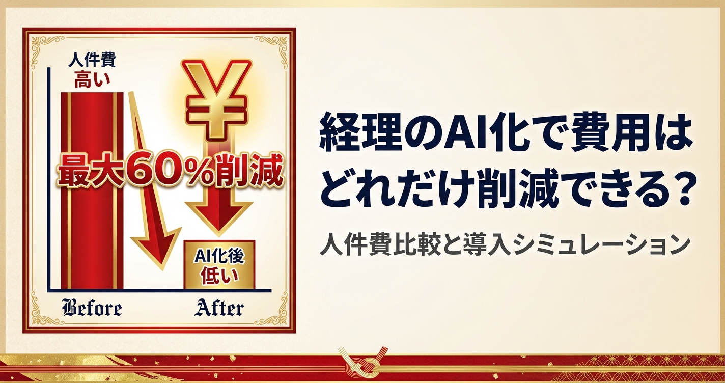 経理のAI化で費用はどれだけ削減できる？｜人件費比較と導入シミュレーション