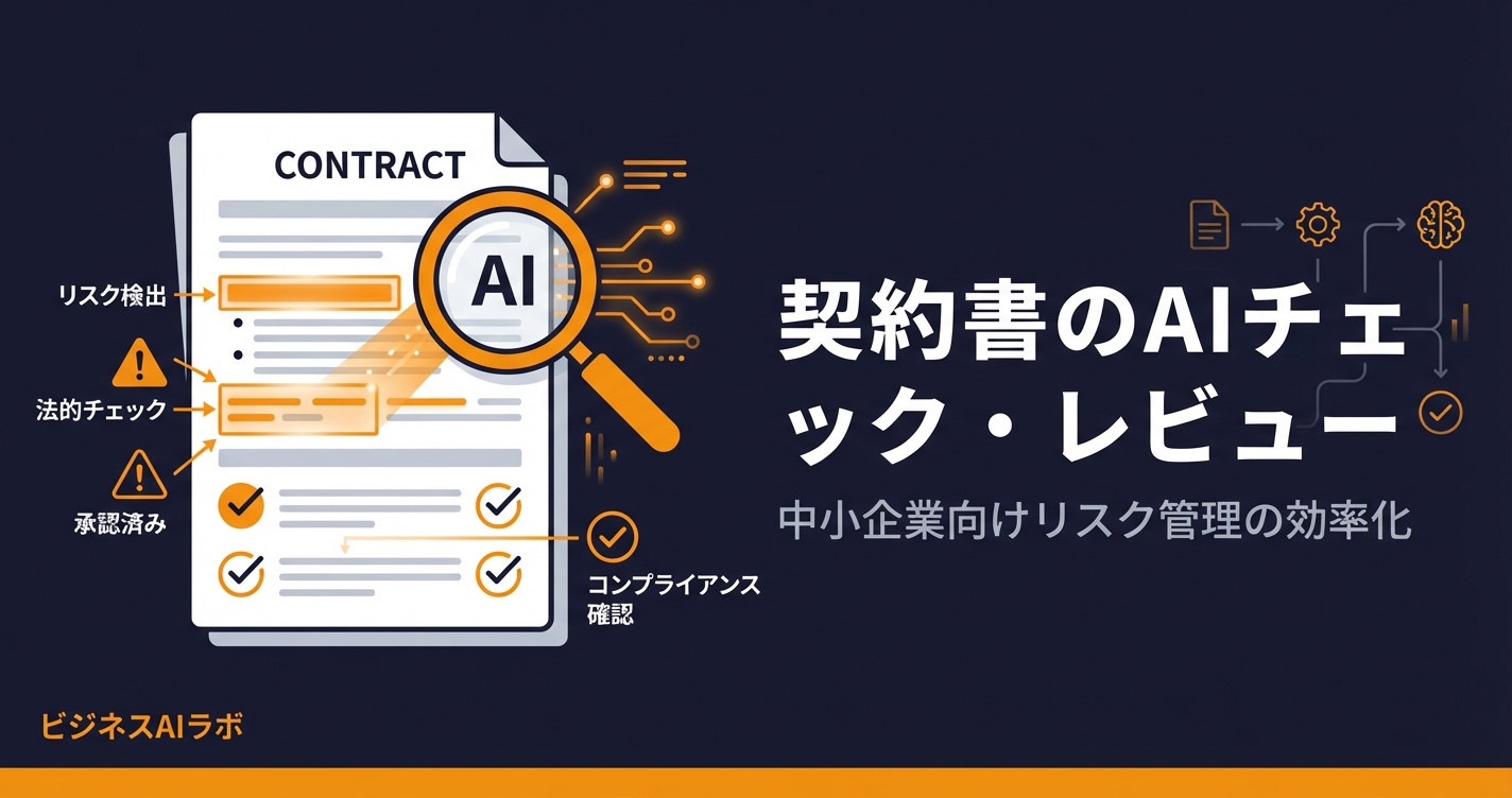 契約書のAIチェック・レビュー方法｜中小企業向けリスク管理の効率化