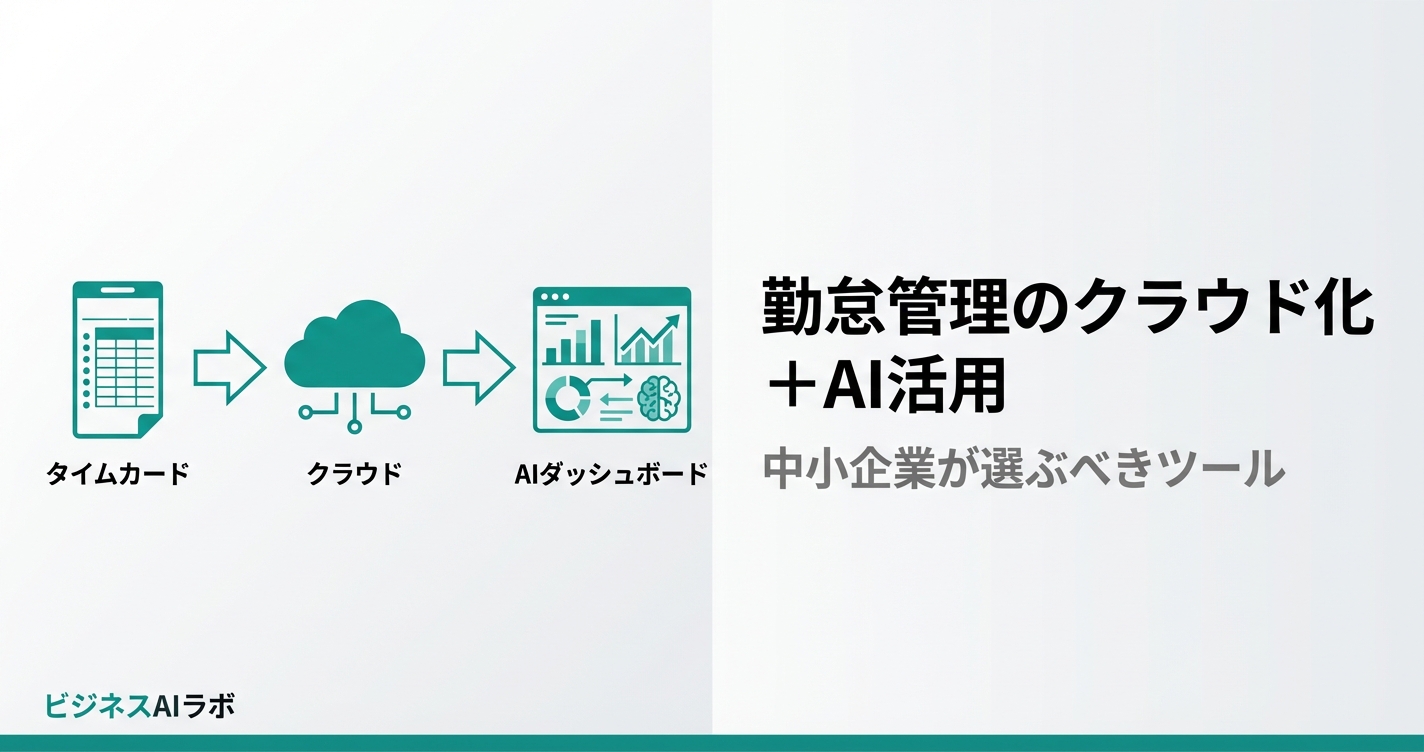 勤怠管理のクラウド化+AI活用｜中小企業が選ぶべきツールと導入手順