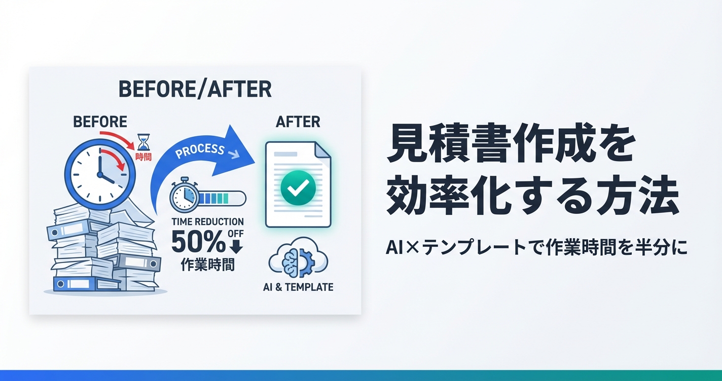 見積書作成を効率化する方法｜AI×テンプレートで作業時間を半分にする手順