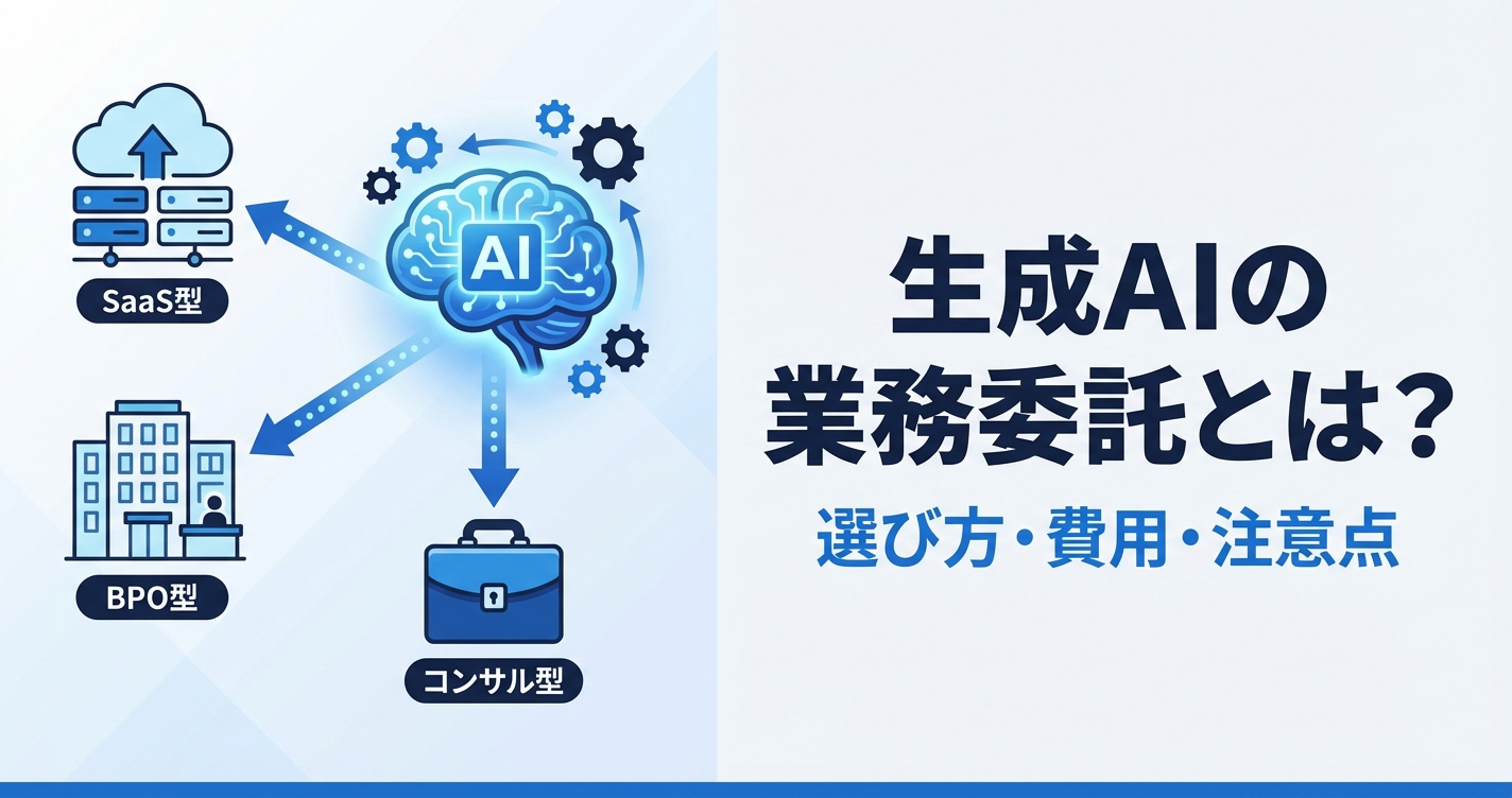 生成AIの業務委託とは？中小企業が外注する際の選び方・費用・注意点