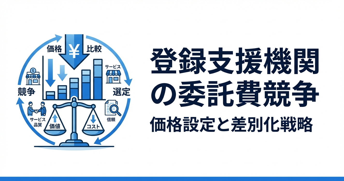 登録支援機関の委託費相場と価格競争からの脱却戦略